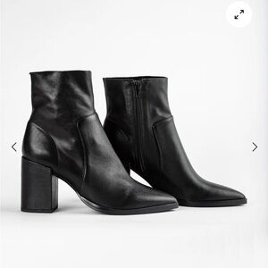 FOR ANDREA ONLY Tony Bianco BRAZEN BLACK LUXE Pointed Toe Ankle Boots